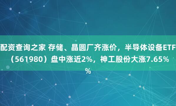 配资查询之家 存储、晶圆厂齐涨价，半导体设备ETF（561980）盘中涨近2%，神工股份大涨7.65%