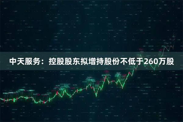 中天服务：控股股东拟增持股份不低于260万股