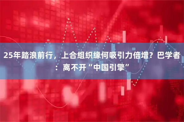 25年踏浪前行，上合组织缘何吸引力倍增？巴学者：离不开“中国引擎”